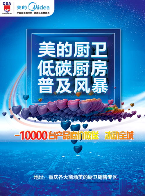 美的廚衛(wèi)廚房廣告設(shè)計(jì)模板 智享生活，悅動(dòng)廚房